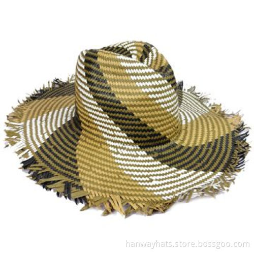 New Style Summer Fashionable Paper Straw Folding Cowboy Hat